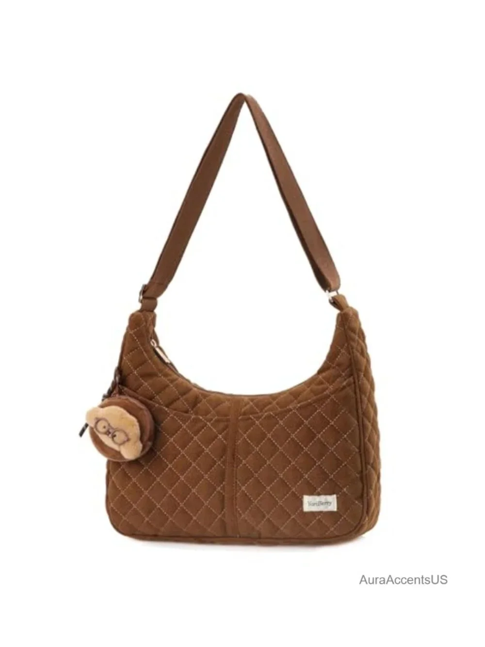 Quilted Hobo Shoulder Bag Crossbody Purse with Adjustable Strap and Multiple